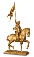 Jeanne d'Arc � cheval, d'apr�s Emmanuel Fr�miet en coloris or